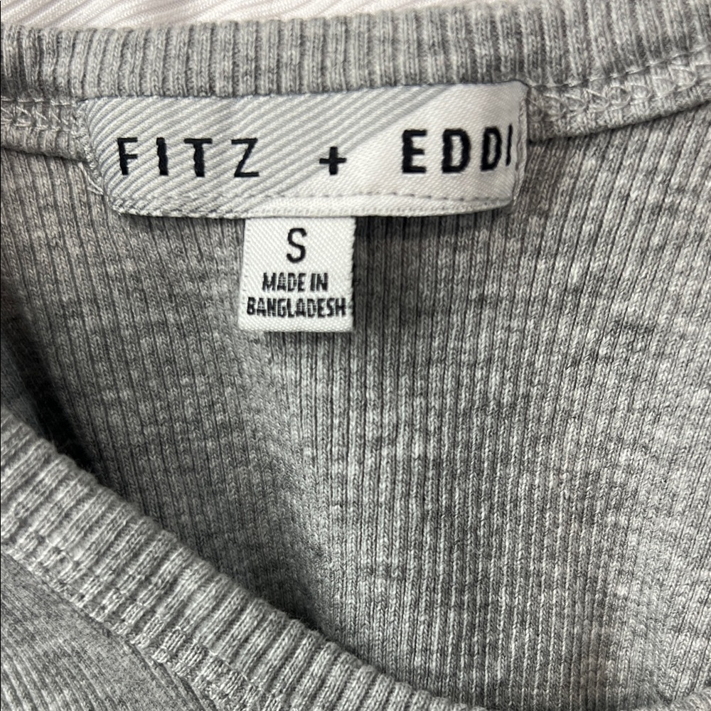 Fitz + Co Gray Ribbed Tank Top - Picture 3 of 4